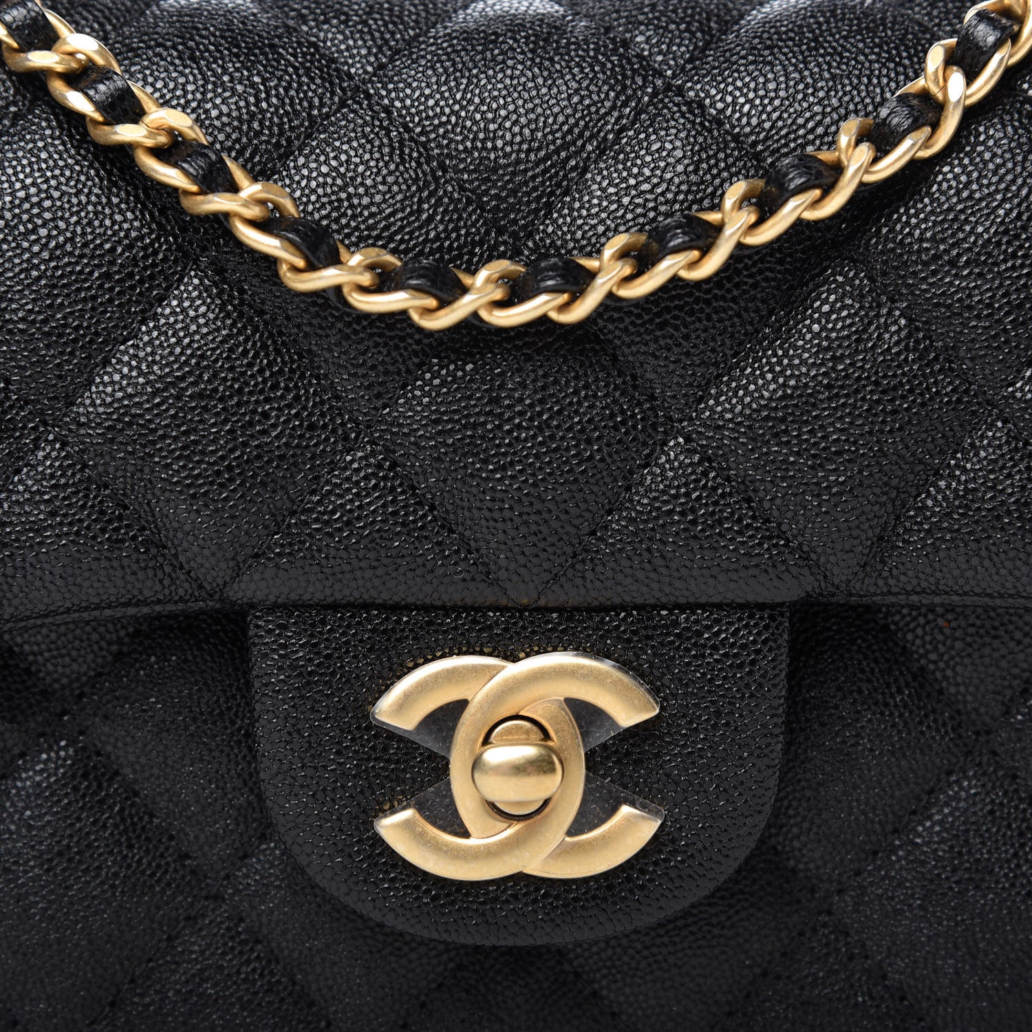 Chanel Caviar Quilted Mini Top Handle Rectangular Flap Black 10 of 11