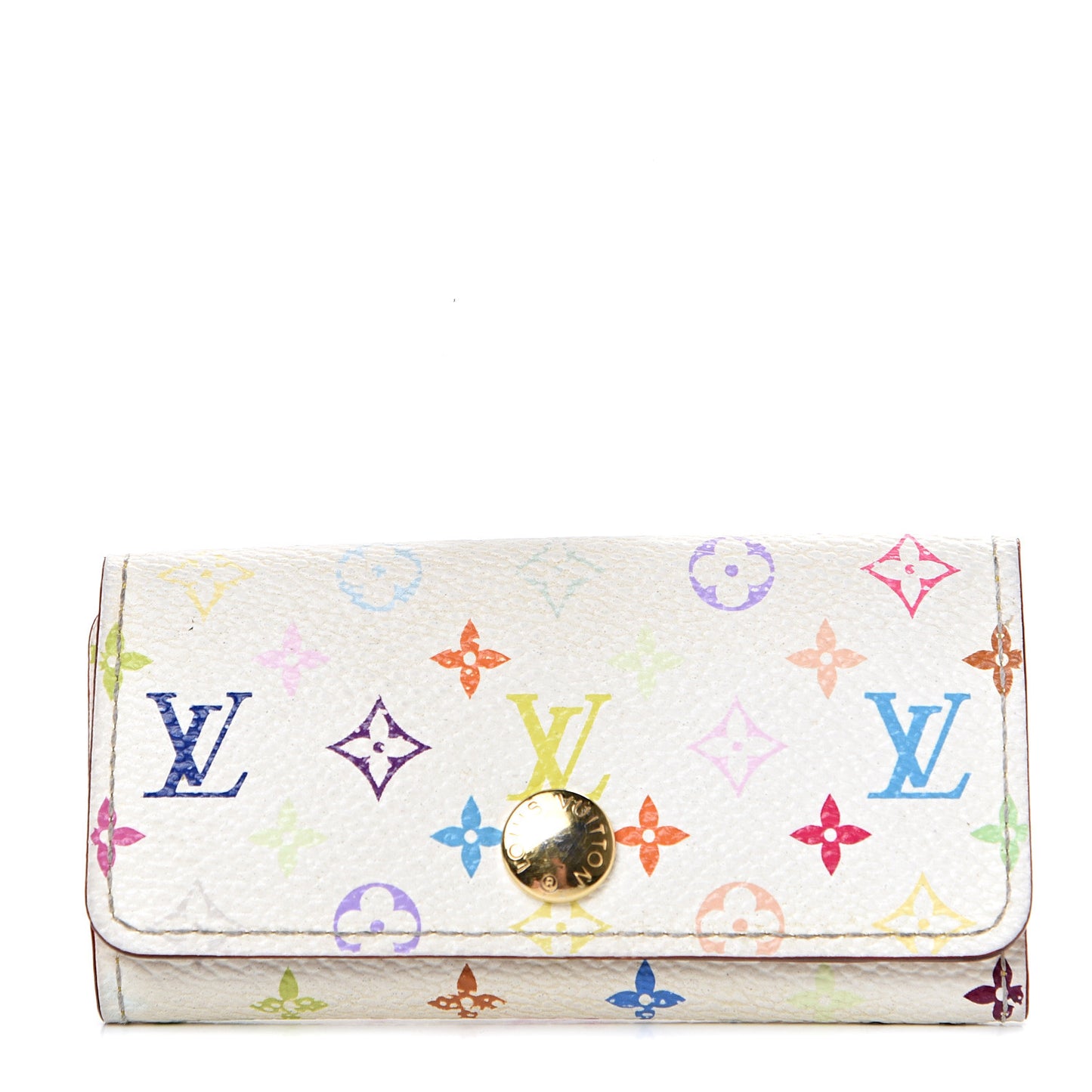 Monogram Multicolor Multicles 4 Key Holder White