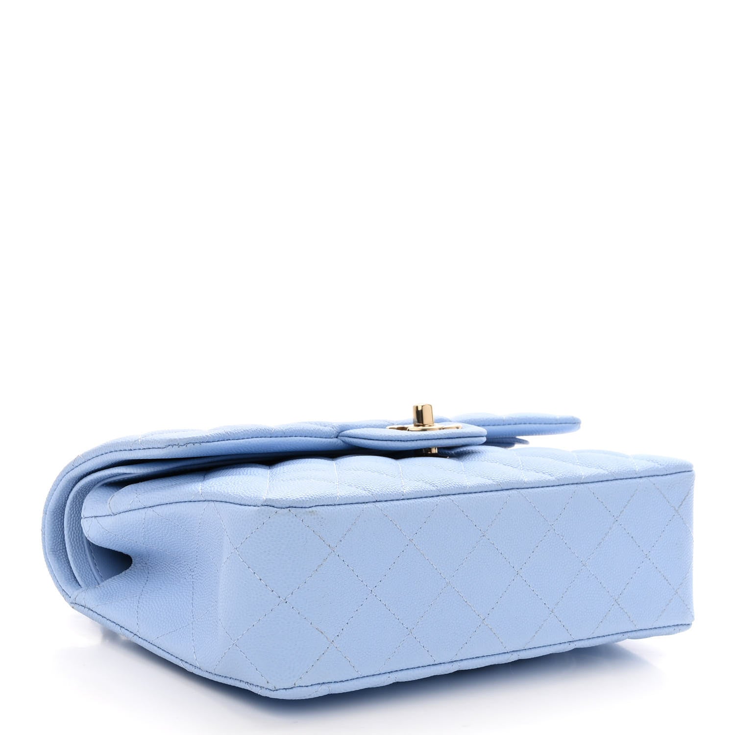 Chanel Caviar Quilted Small Double Flap Light Blue 4 of 10