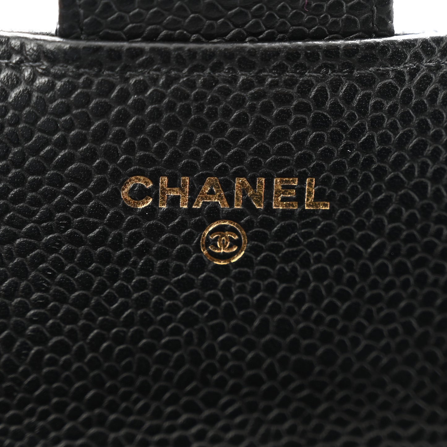 Caviar Quilted Large Gusset Flap Wallet Black