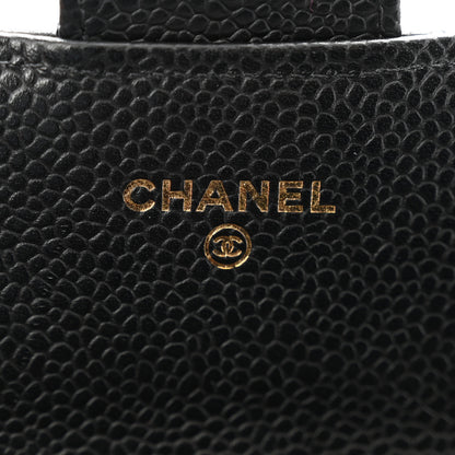Chanel Caviar Quilted Large Gusset Flap Wallet Black 6 of 11