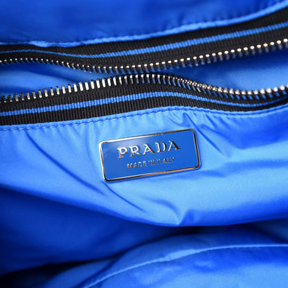 Prada Nappa Soft Tote Black Cobalto 8 of 15