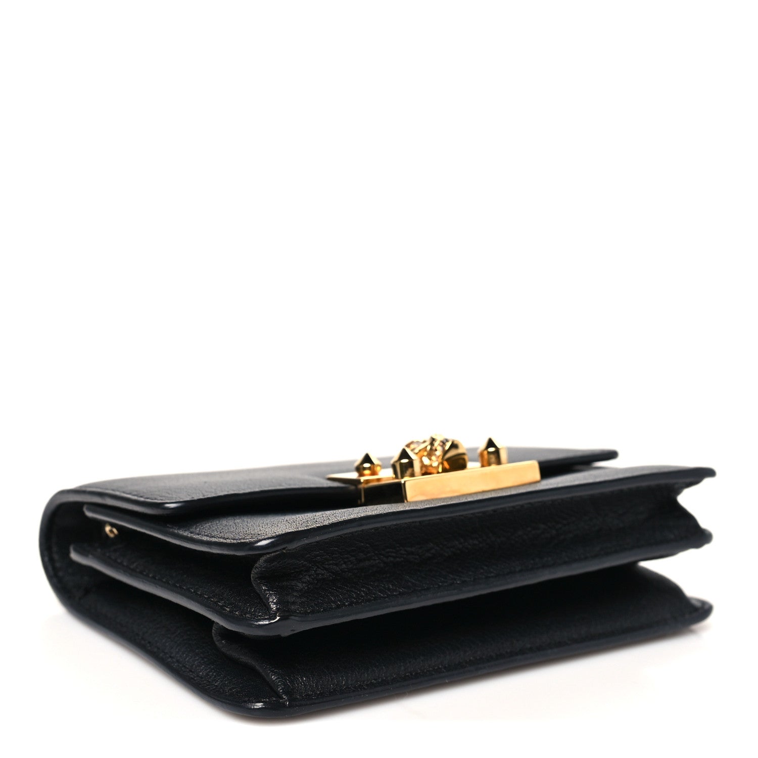Alexander McQueen Calfskin Skull Mini Clutch Black 7 of 18