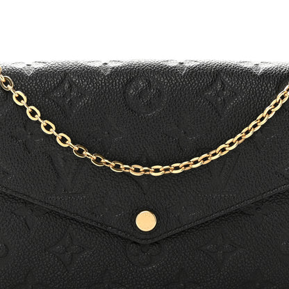 Louis Vuitton Empreinte Pochette Felicie Chain Wallet Black 8 of 10
