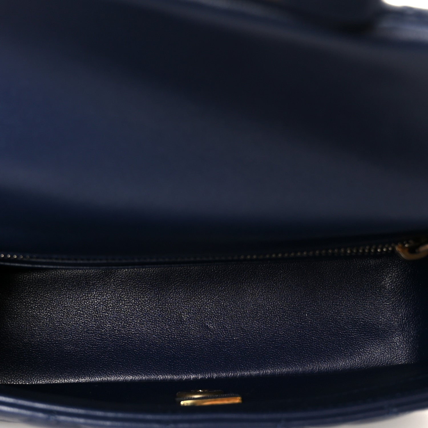 Chanel Lambskin Quilted Mini Pearl Crush Rectangular Flap Navy Blue 5 of 11