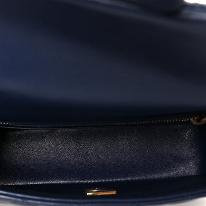 Chanel Lambskin Quilted Mini Pearl Crush Rectangular Flap Navy Blue 5 of 11