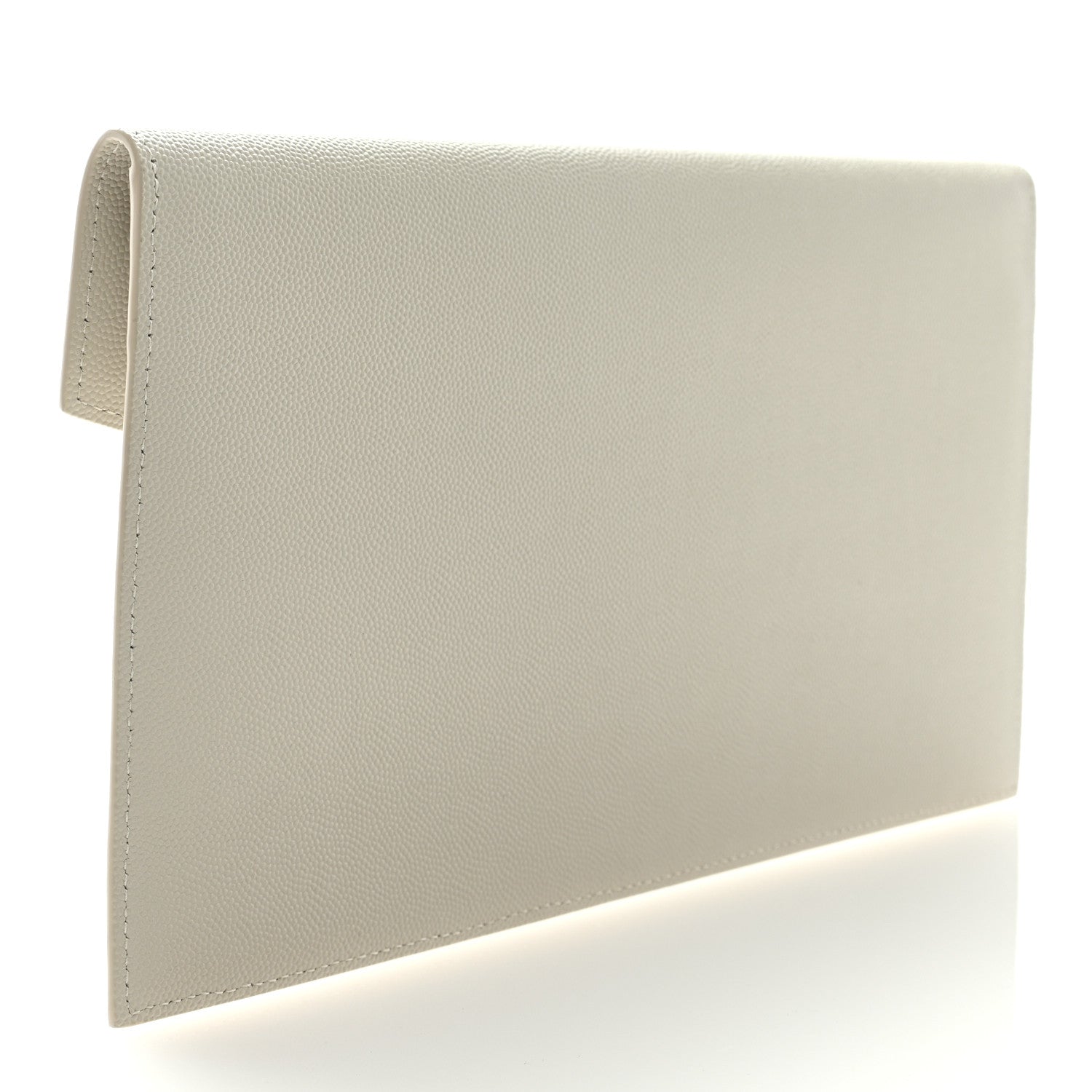 Saint Laurent Grain De Poudre Uptown Pouch Blanc Vintage 3 of 6