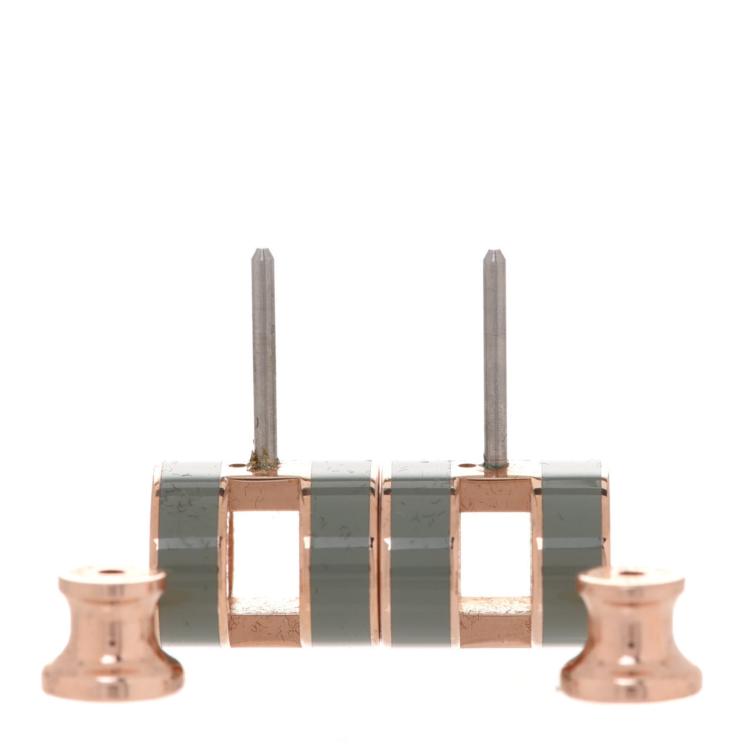 Rose Gold Lacquered Mini Pop H Earrings Jade