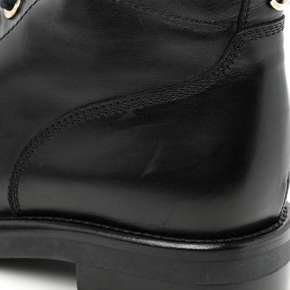 Chanel Calfskin Short Boots 36.5 Black 10 of 12
