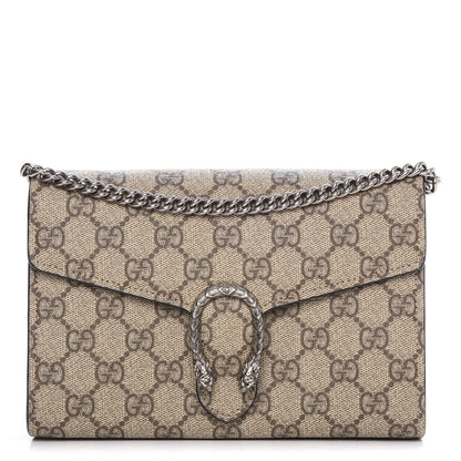 Gucci GG Supreme Monogram Mini Dionysus Chain Wallet Beige Black 1 of 8