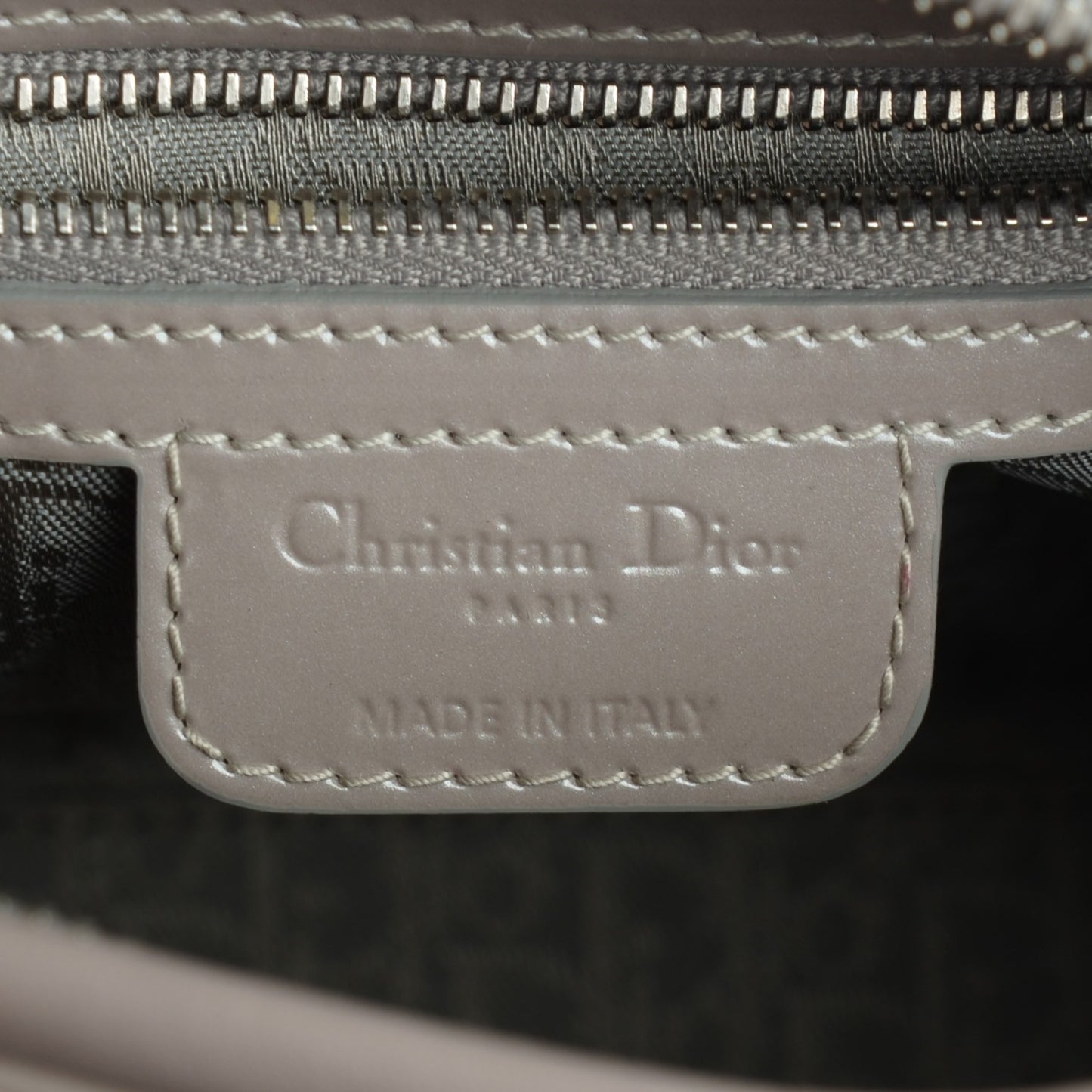 Patent Cannage Medium Lady Dior Grey