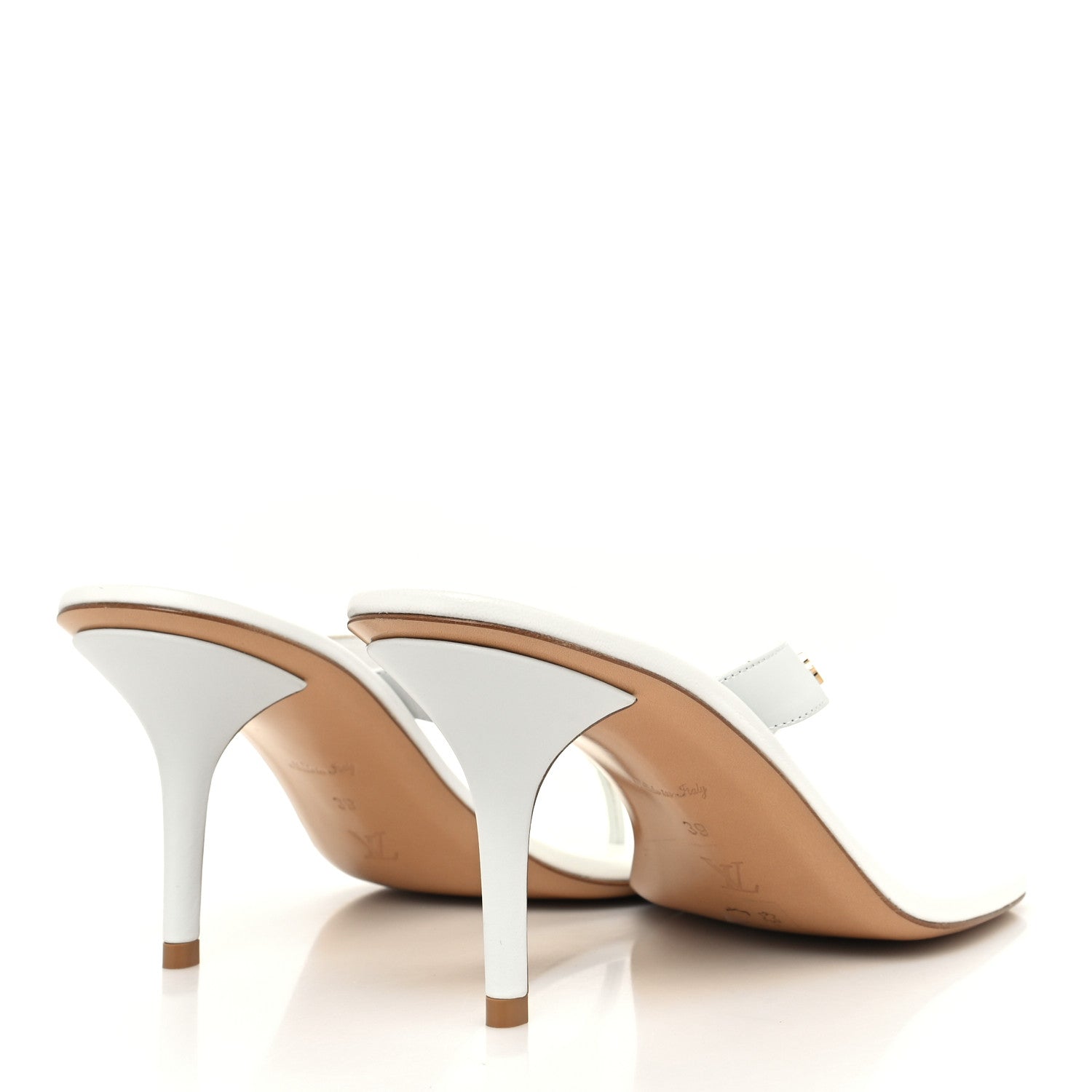 Louis Vuitton Calfskin Signature Thong Sandal 39 White 4 of 8