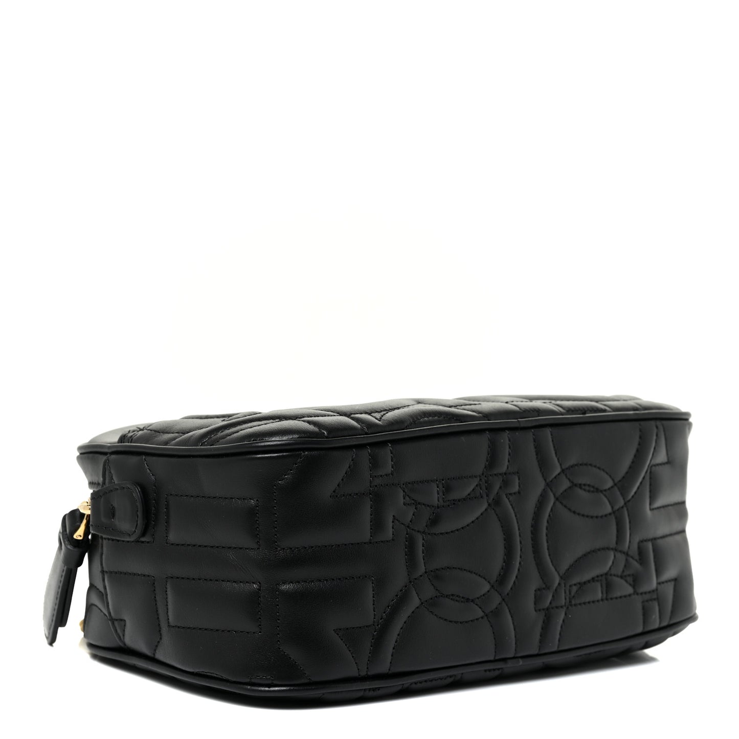 Calfskin Quilted Gancini Camera Bag Black