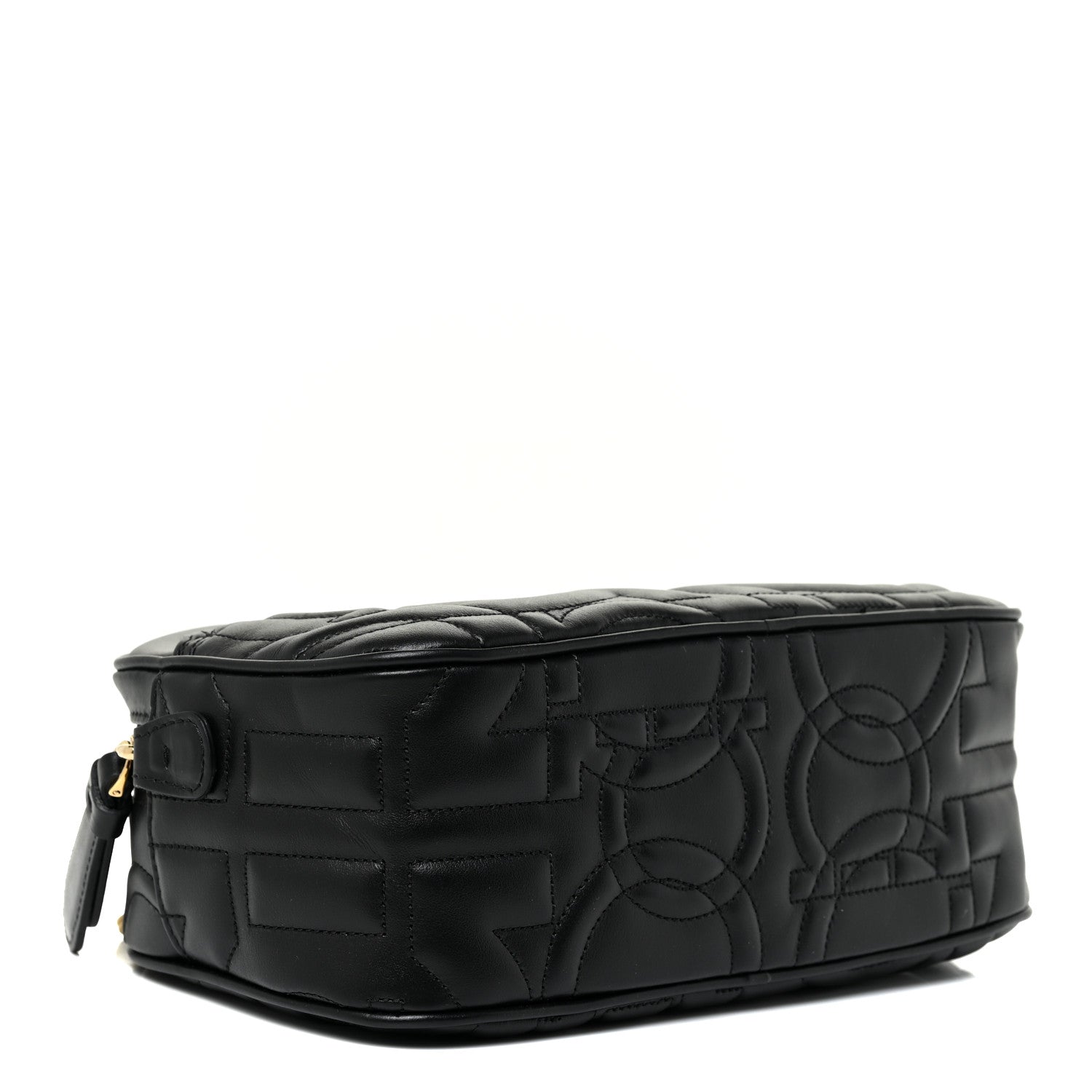 Salvatore Ferragamo Calfskin Quilted Gancini Camera Bag Black 4 of 11