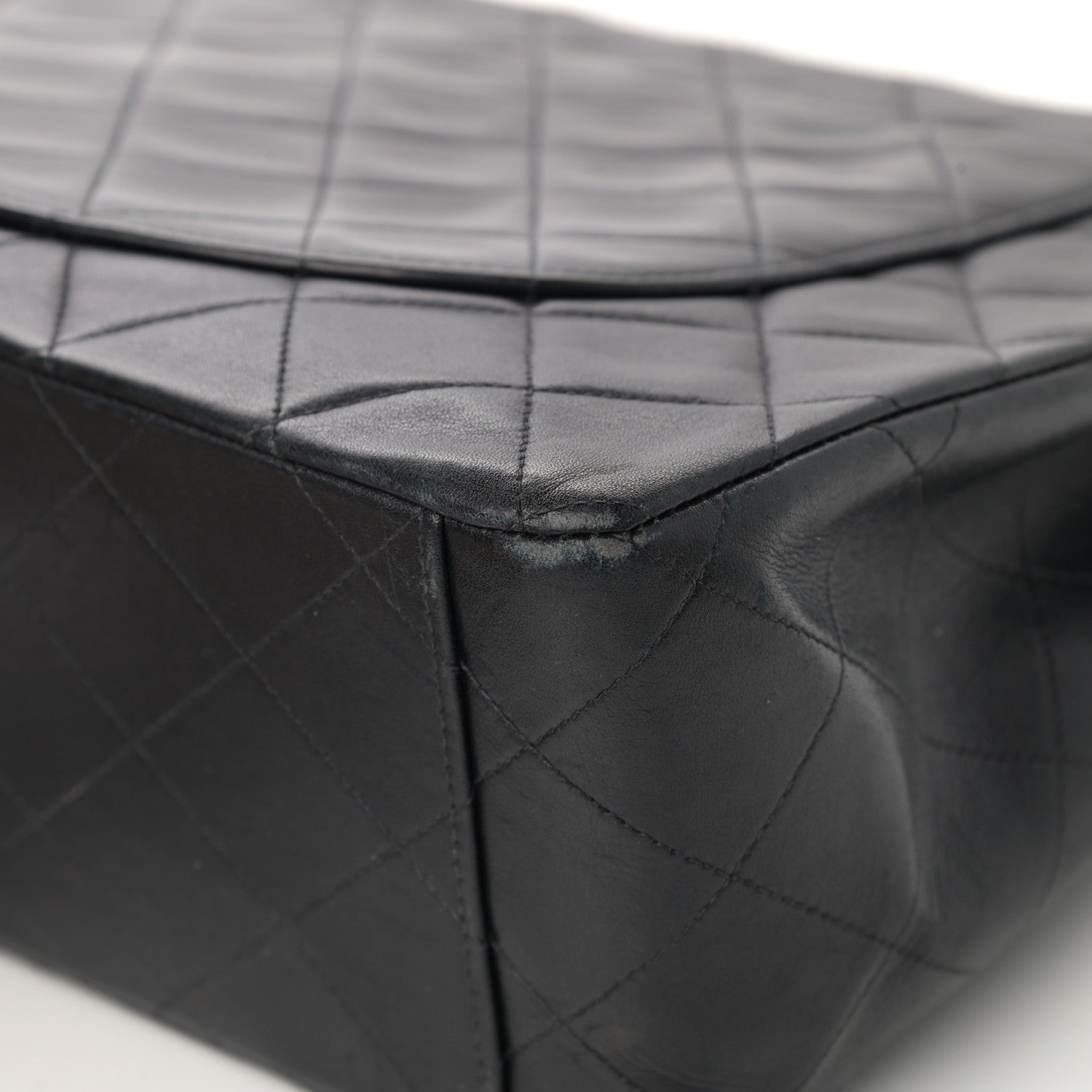 Chanel Lambskin Quilted XL Jumbo Single Flap Black 12 of 23