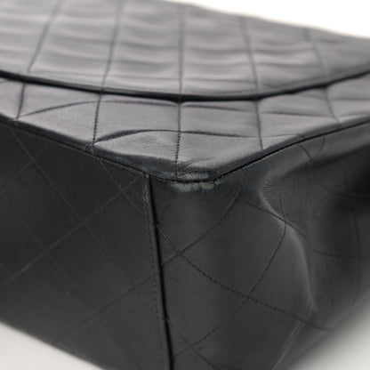 Chanel Lambskin Quilted XL Jumbo Single Flap Black 12 of 23