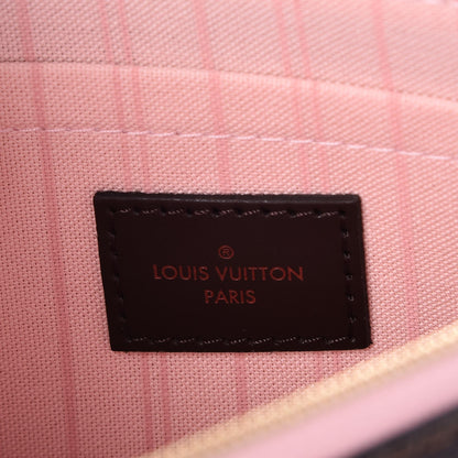 Louis Vuitton Damier Ebene Neverfull MM GM Pochette Rose Ballerine 6 of 8