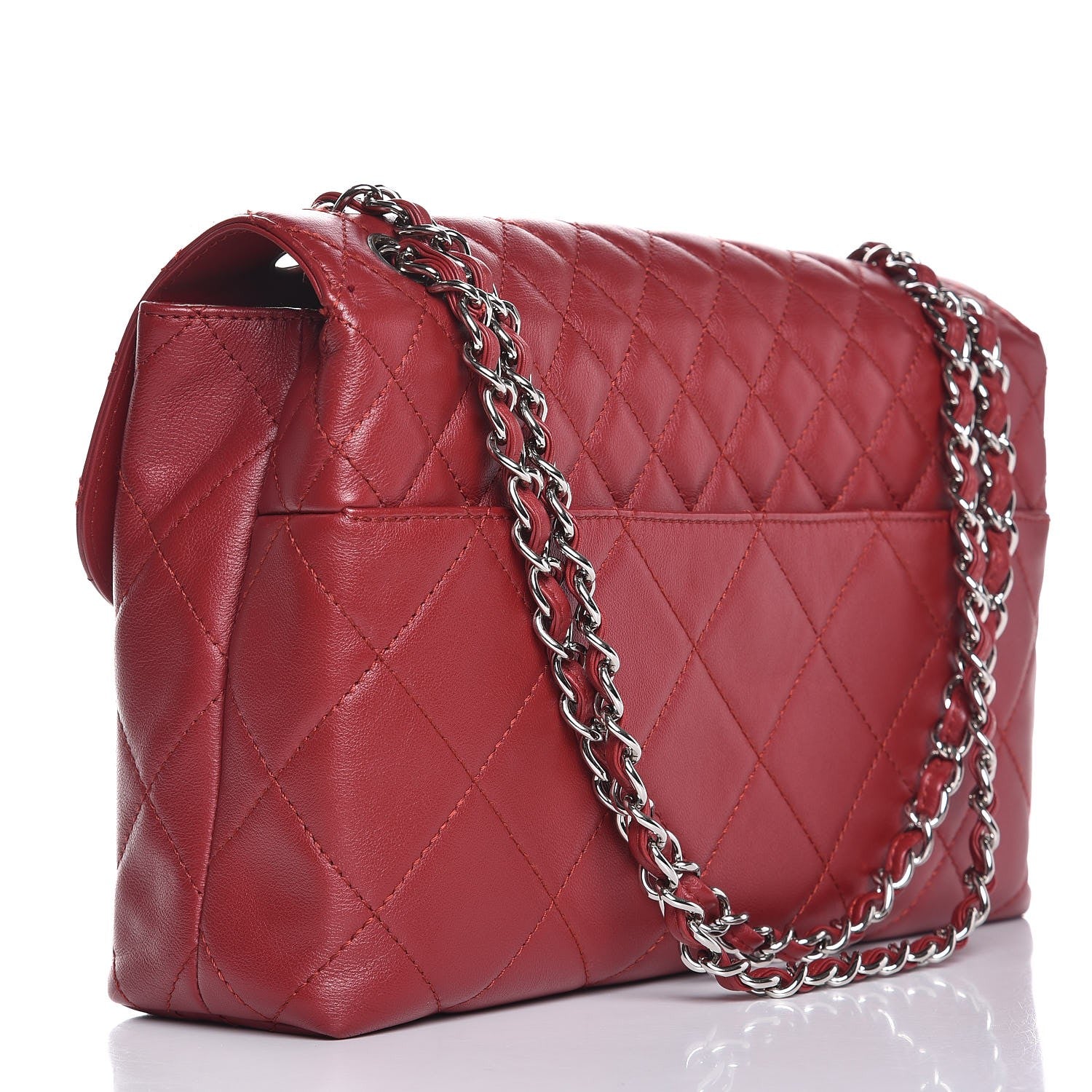 Chanel Calfskin Quilted In The Business Flap Dark Red 3 of 12