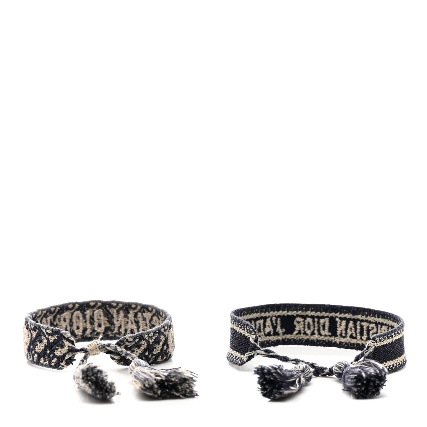 Woven Cotton J'Adior Friendship Bracelet Set Navy
