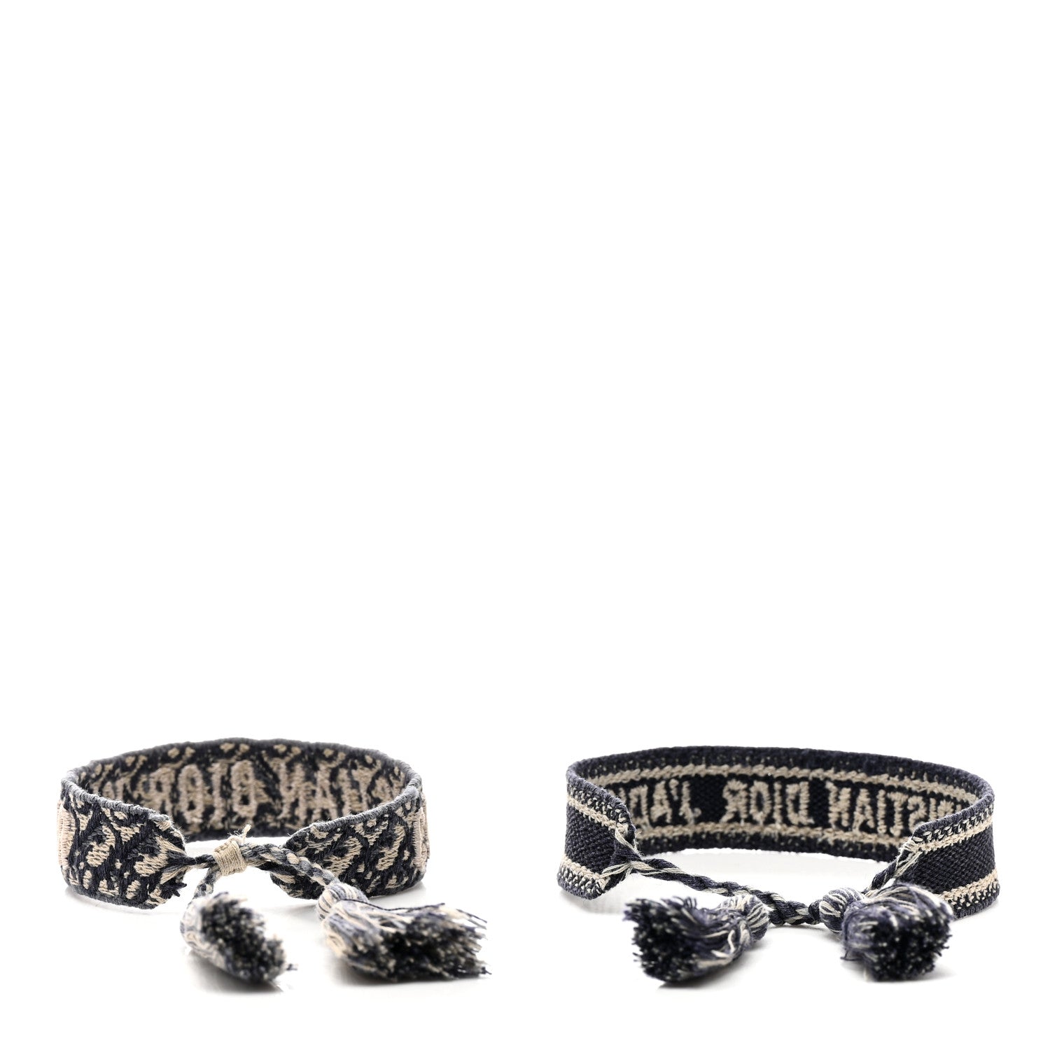 Christian Dior Woven Cotton J'Adior Friendship Bracelet Set Navy 3 of 5