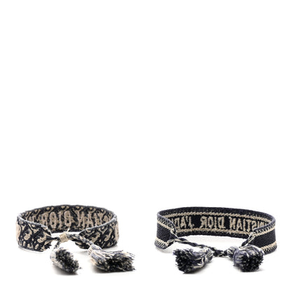 Christian Dior Woven Cotton J'Adior Friendship Bracelet Set Navy 3 of 5