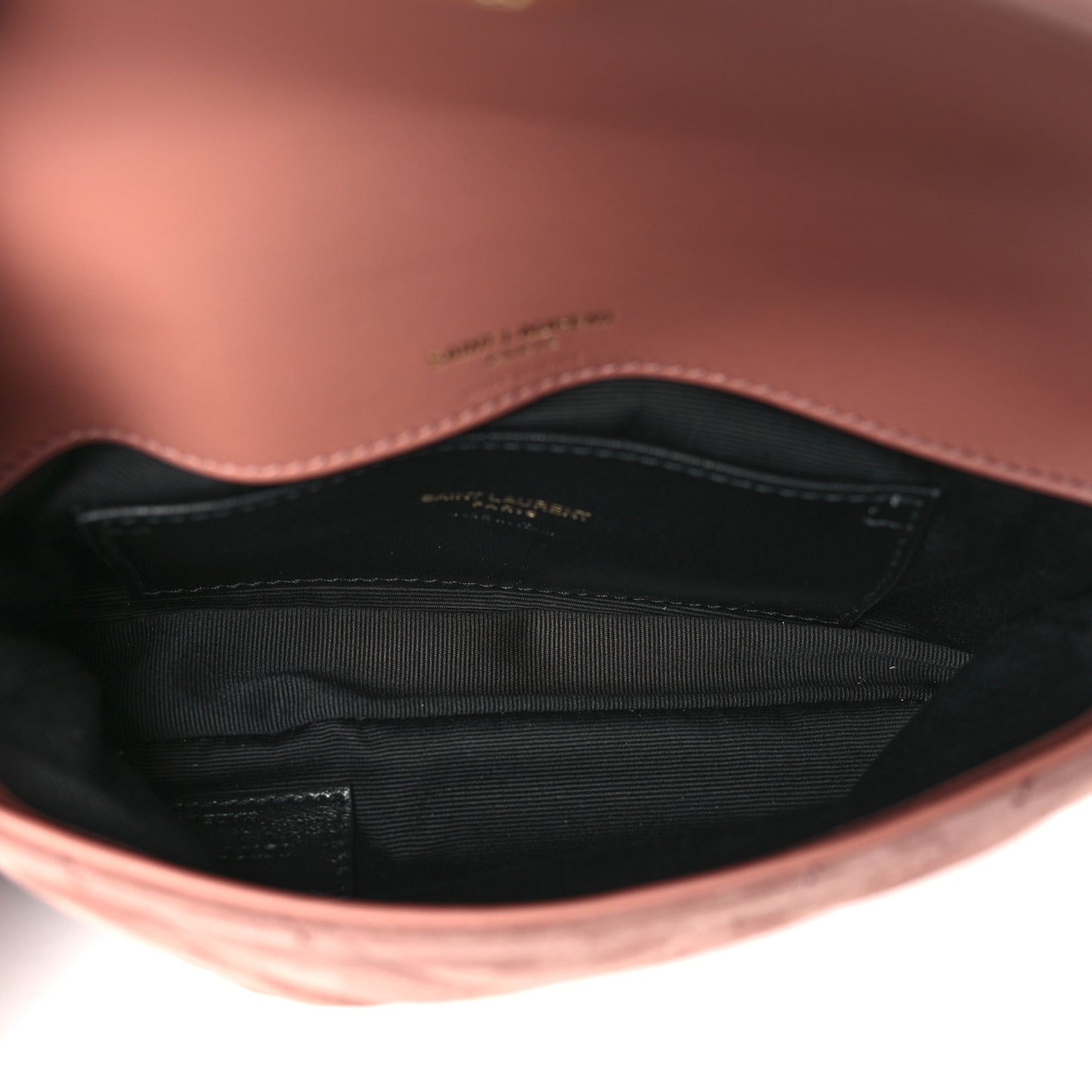 Suede Matelasse Chevron Monogram Mini College Bag Barely Pink