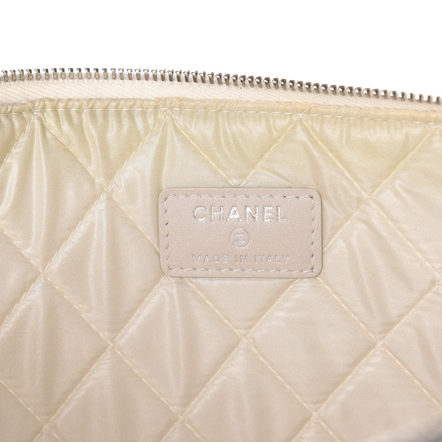 Chanel Caviar Studded Large Deauville Pouch Beige 6 of 7