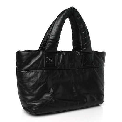Chanel Lambskin Quilted Small Coco Cocoon Reversible Tote Black 3 of 10