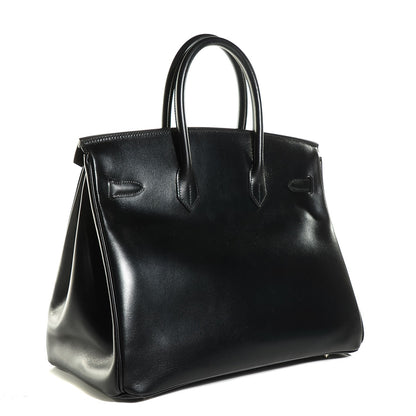 Hermes Veau Box Birkin 35 Black 5 of 28