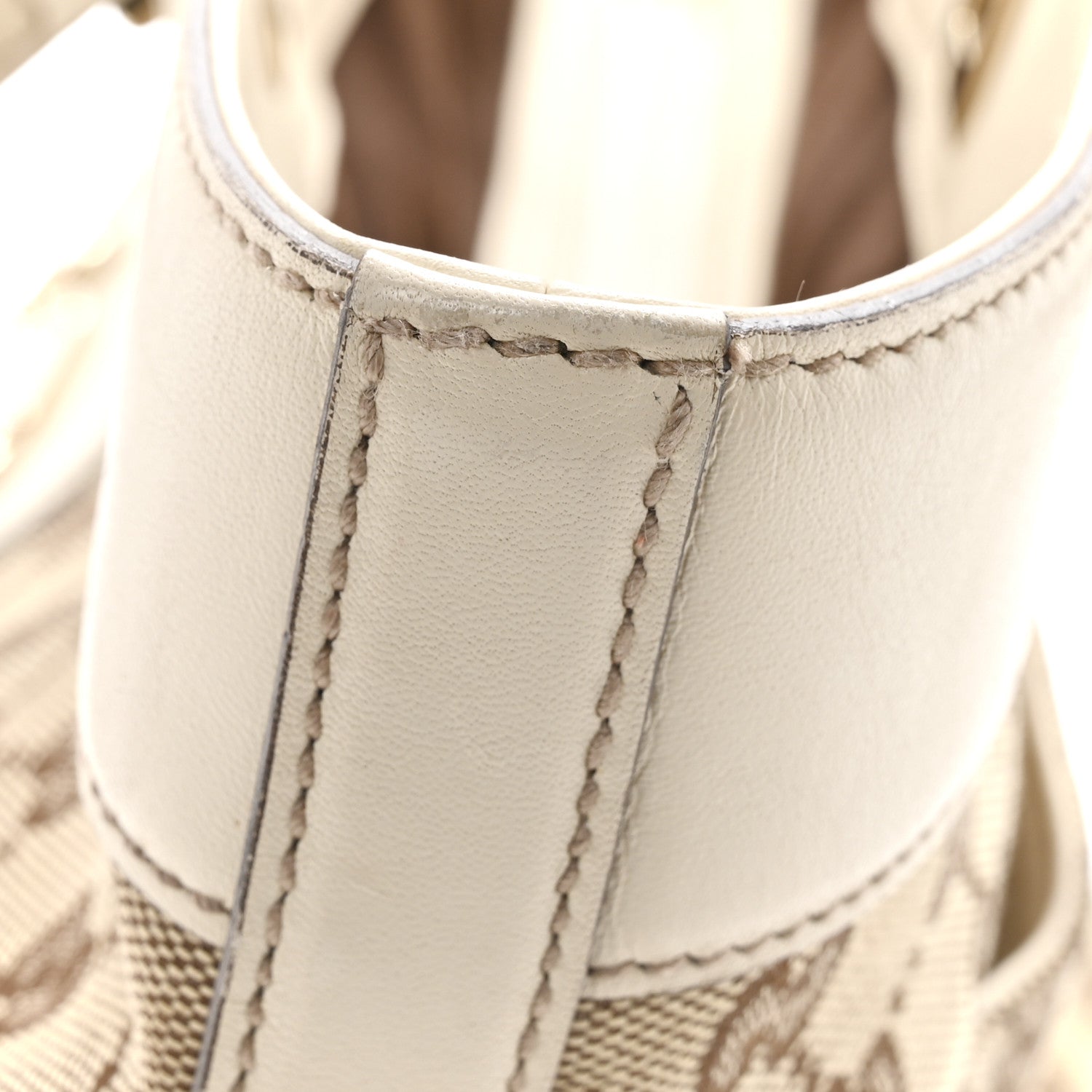 Gucci Monogram Large Punch Tote Off White 17 of 19