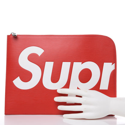 Louis Vuitton X SUPREME Epi Pochette Jour GM Red 2 of 8