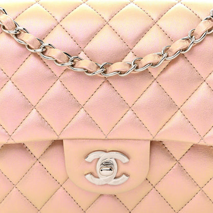 Chanel Iridescent Calfskin Quilted Medium Double Flap Pink 8 of 11