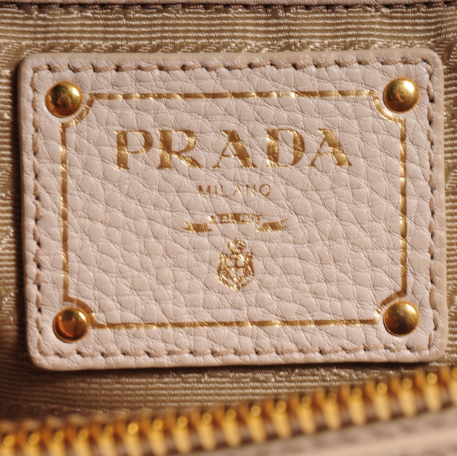 Prada Vitello Daino Large Double Zip Tote Talco 9 of 13