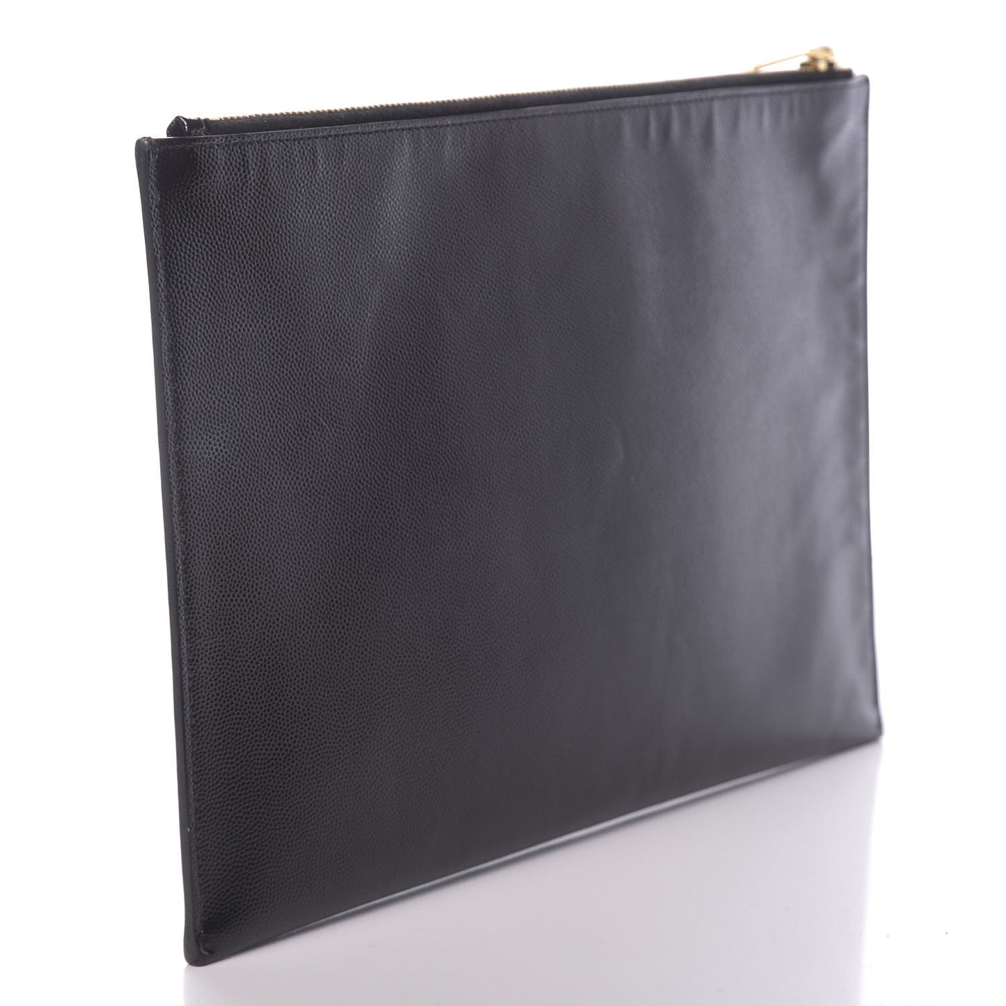 Grain de Poudre Medium Zip Clutch Black