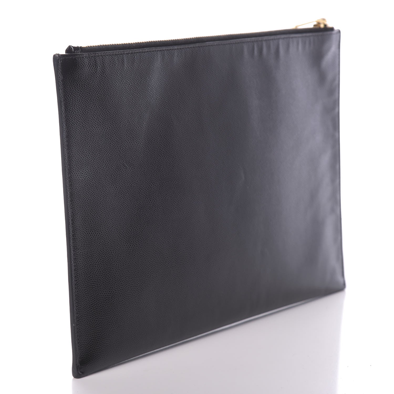 Saint Laurent Grain de Poudre Medium Zip Clutch Black 3 of 7