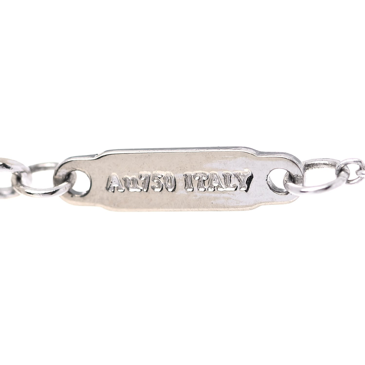 Tiffany 18K White Gold Diamond Mini T Smile Pendant Necklace 4 of 6