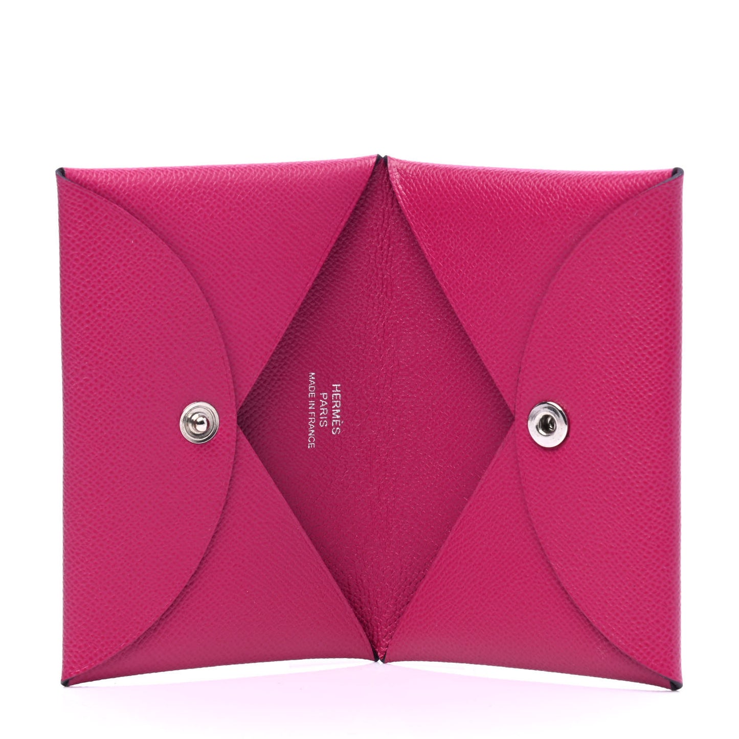 Epsom Calvi Card Case Rose Pourpre