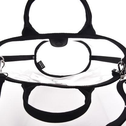 Prada Plexiglass Canapa Small Shopper Tote Black 5 of 8