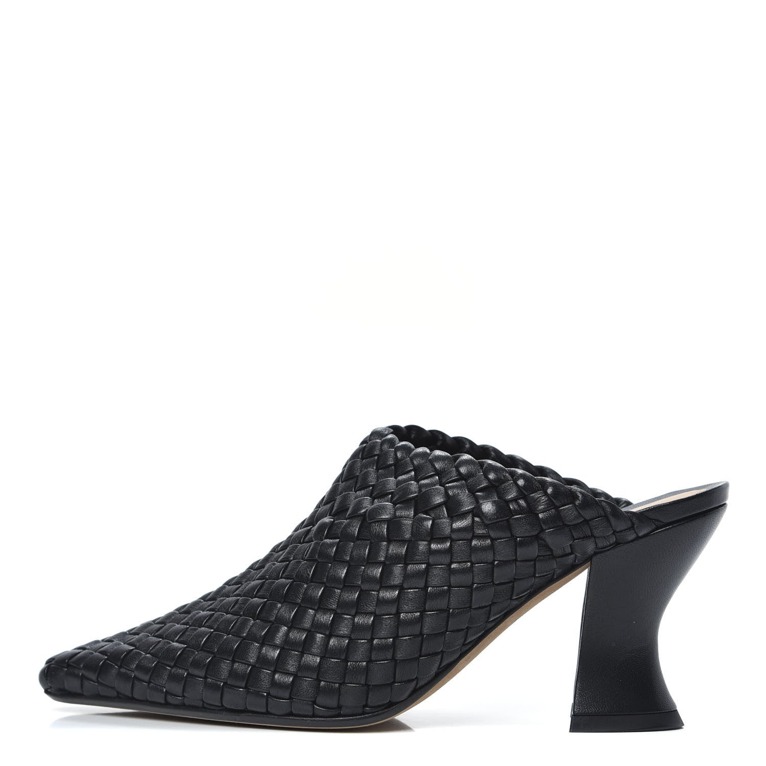 Bottega Veneta Nappa Intrecciato Almond Mules 36.5 Black 1 of 8
