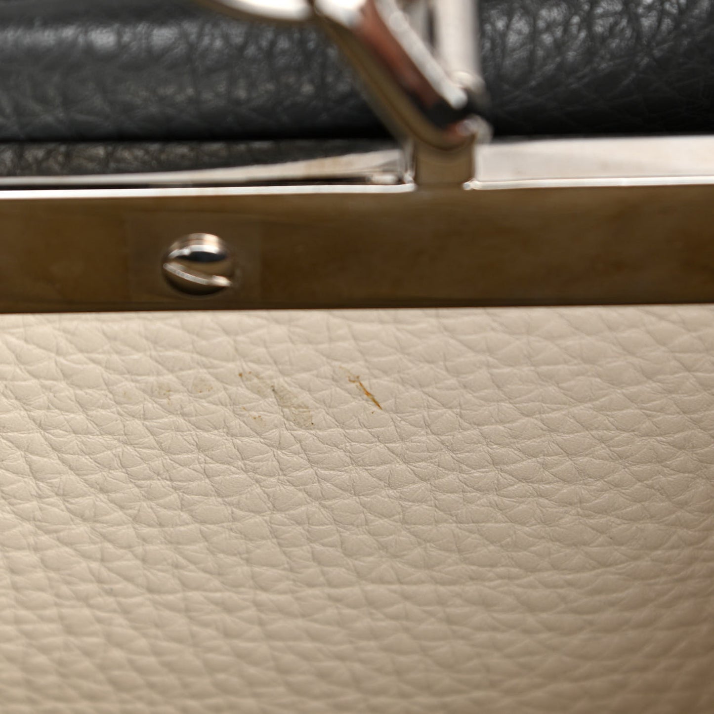 Cuoio Romano Selleria Bi-Color Large Peekaboo Iconic Satchel Asfalto Latte