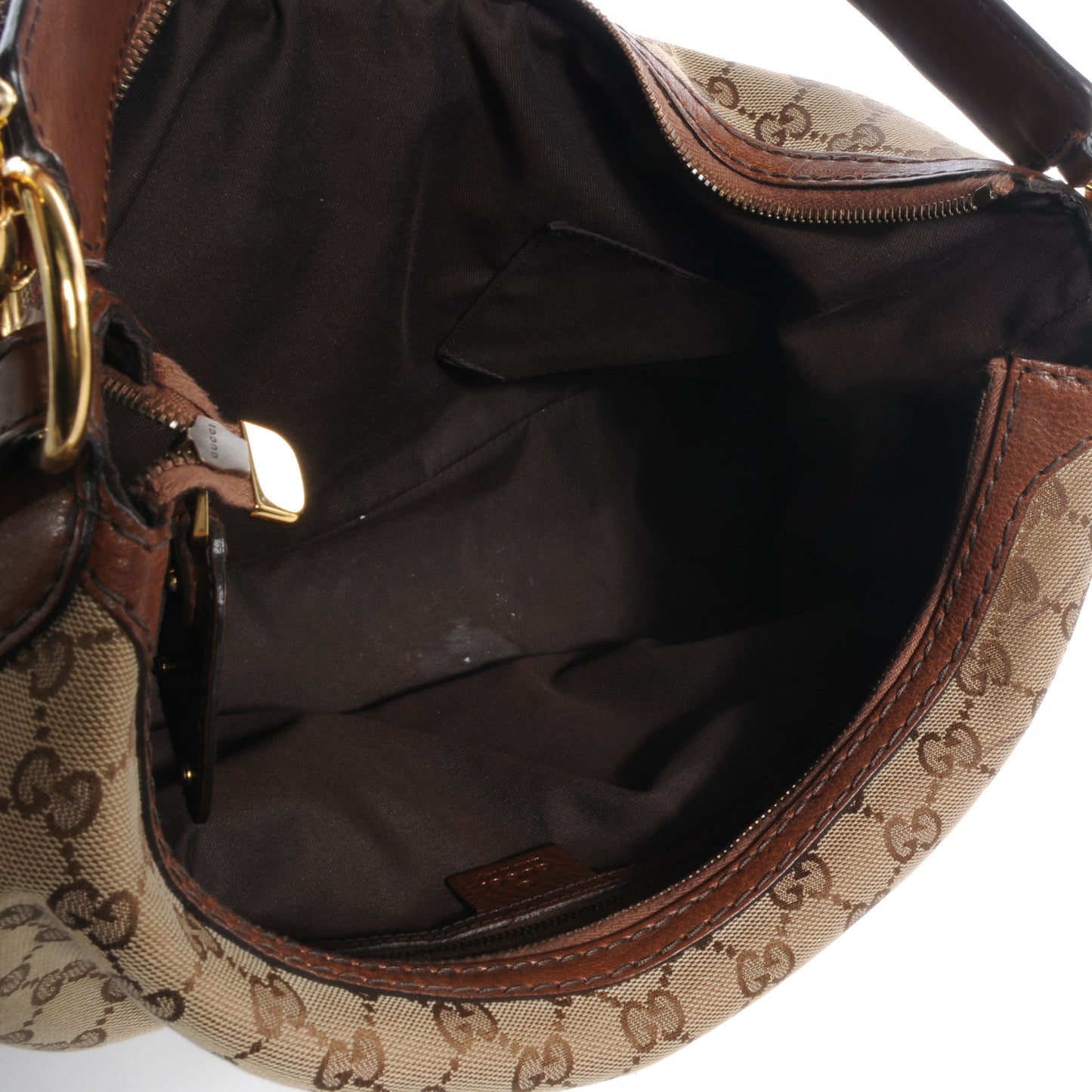 Monogram Medium Jockey Hobo Brown