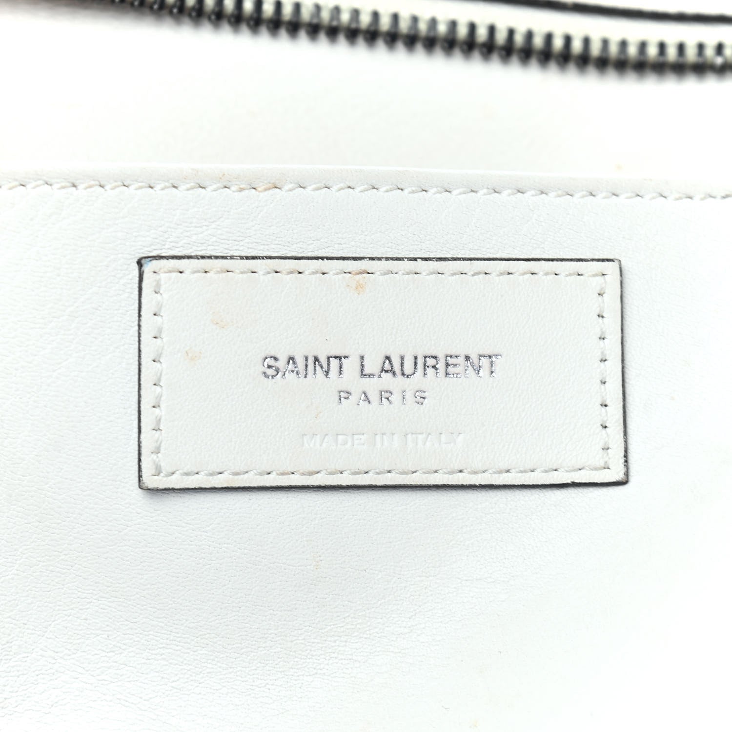 Saint Laurent Smooth Calfskin Small Cabas Monogram White 6 of 15