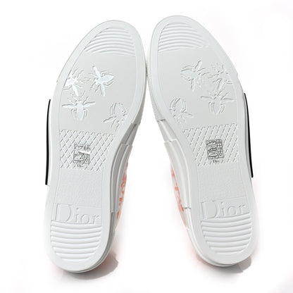 Christian Dior Technical Canvas Oblique Oblique Mens B23 Low Top Sneakers 44 White Orange 5 of 8