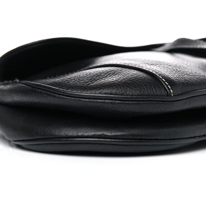 Christian Dior Calfskin Saddle Bag Black 9 of 13