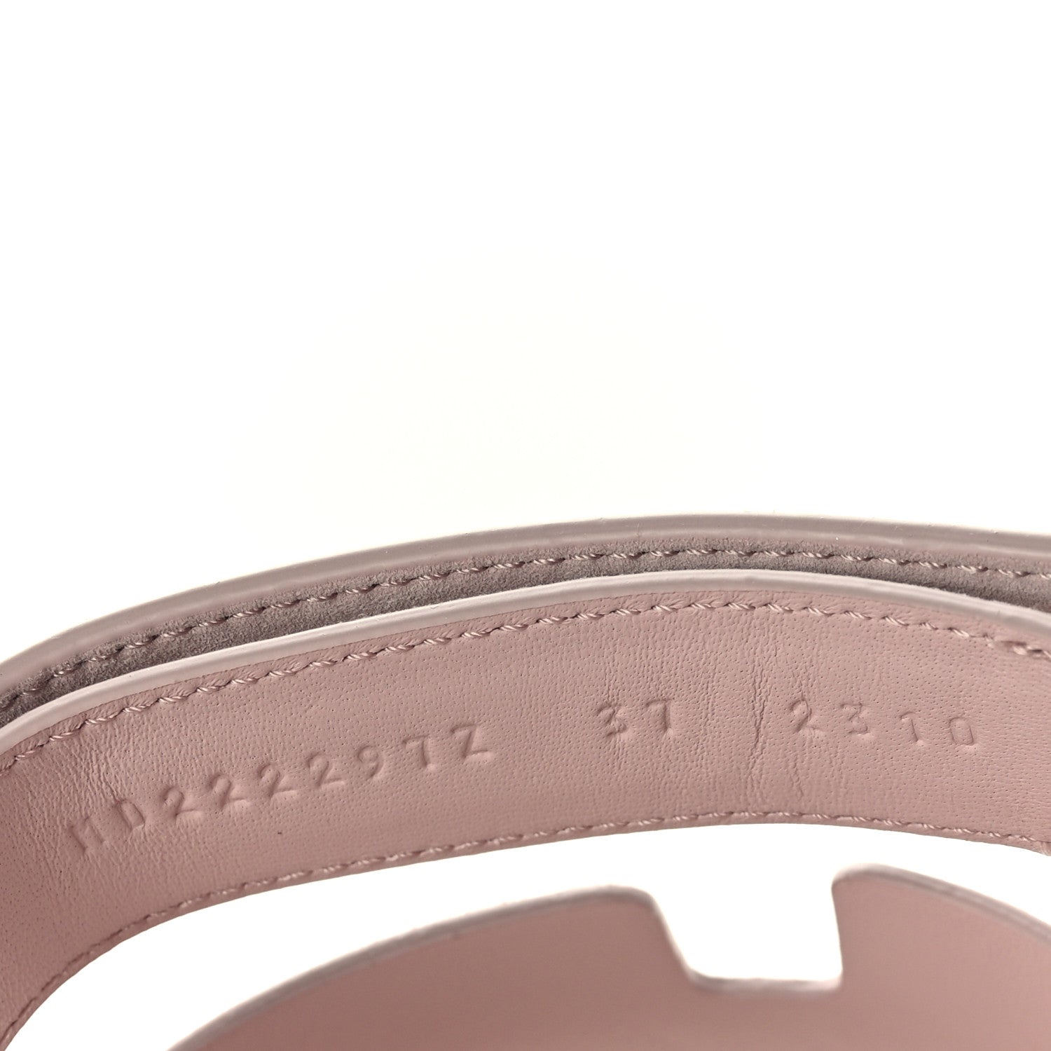 Hermes Suede Goatskin Womens Chypre Sandals 37 Rose Porcelaine 6 of 9