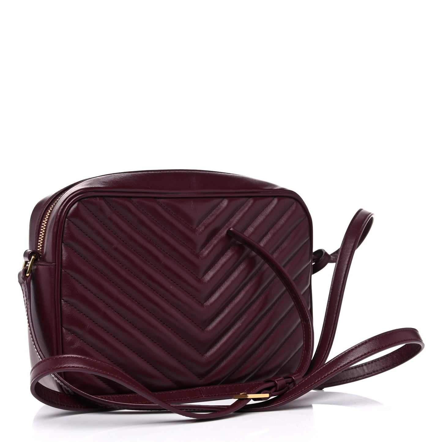 Calfskin Matelasse Monogram Lou Camera Bag Dark Legion Red