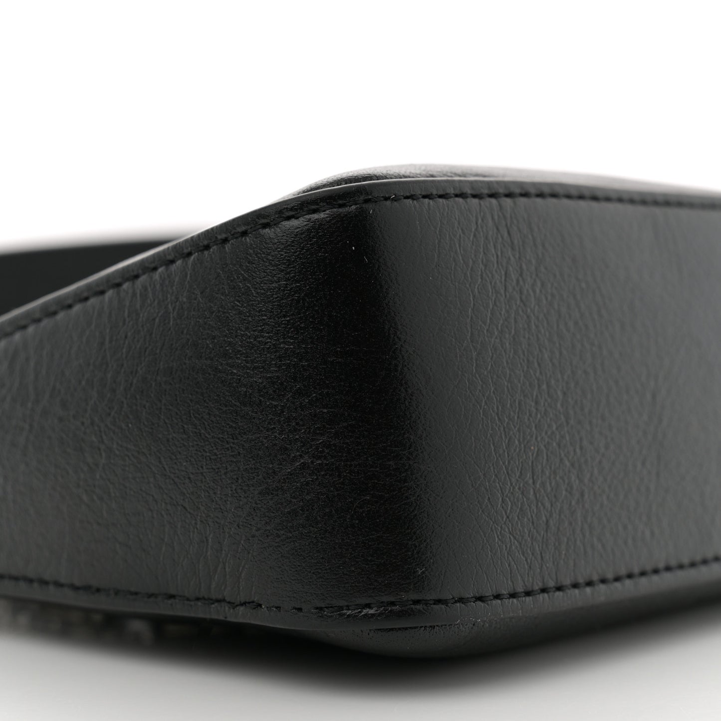 Smooth Calfskin Mini Moon Cut Out Shoulder Bag Black