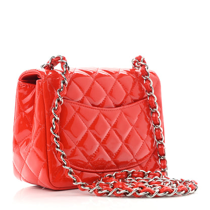 Chanel Patent Quilted Mini Square Flap Red 4 of 10
