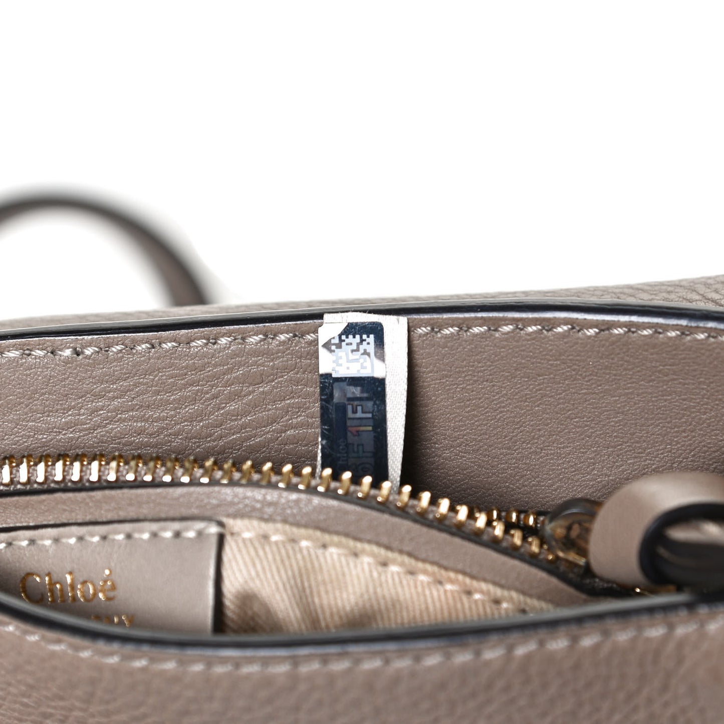 Suede Calfskin Small Faye Backpack Motty Grey