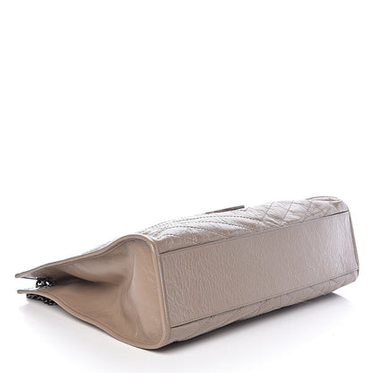 Saint Laurent Crinkled Calfskin Matelasse Monogram Niki Shoulder Bag Light Taupe 4 of 9
